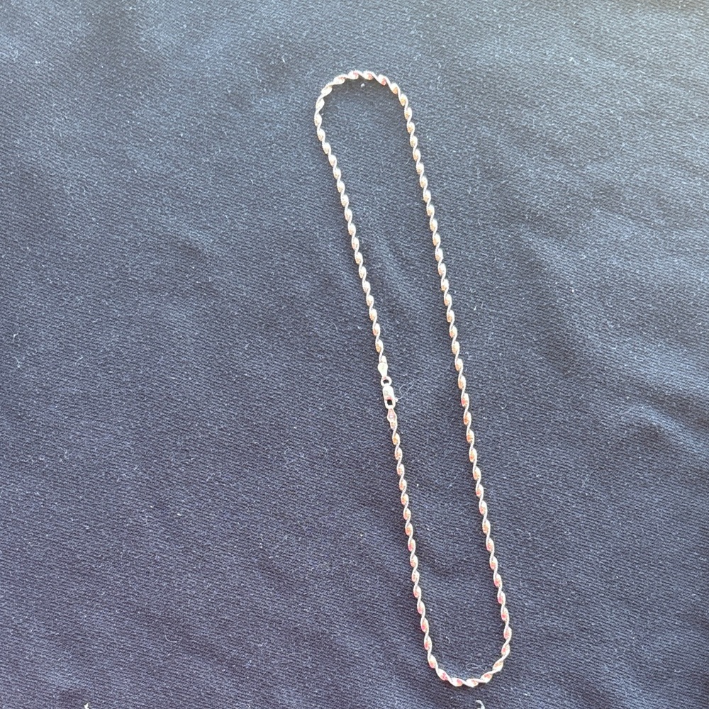 Elegant Silver Rope Chain Necklace